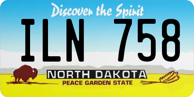 ND license plate ILN758