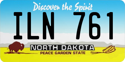 ND license plate ILN761