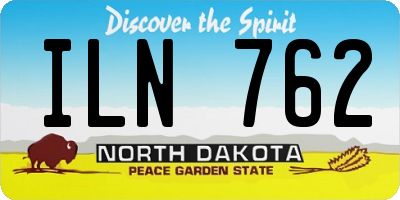 ND license plate ILN762