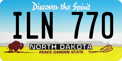ND license plate ILN770