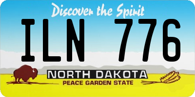 ND license plate ILN776