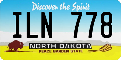 ND license plate ILN778