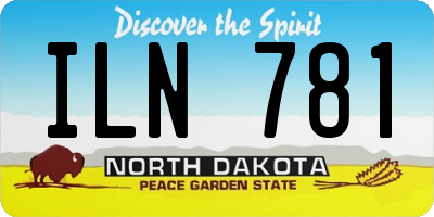 ND license plate ILN781