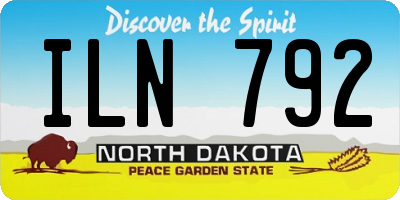 ND license plate ILN792