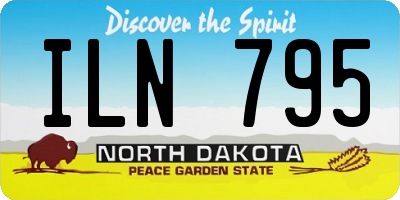 ND license plate ILN795