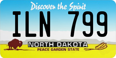 ND license plate ILN799