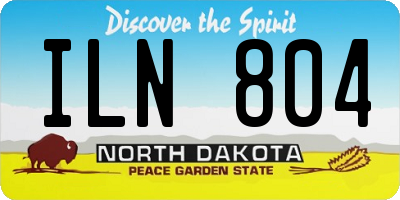 ND license plate ILN804