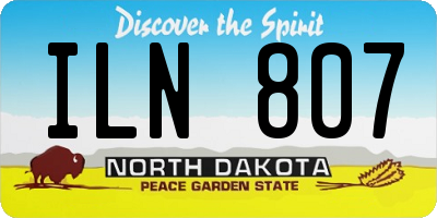 ND license plate ILN807