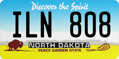 ND license plate ILN808