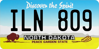 ND license plate ILN809