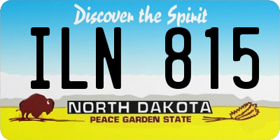 ND license plate ILN815