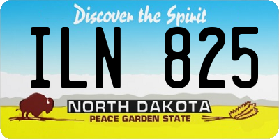 ND license plate ILN825