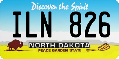 ND license plate ILN826