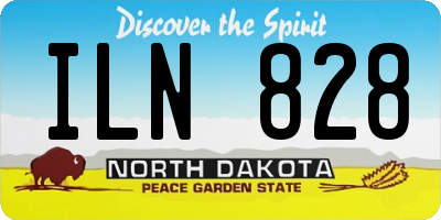 ND license plate ILN828