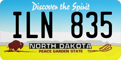 ND license plate ILN835