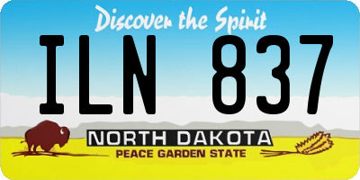 ND license plate ILN837