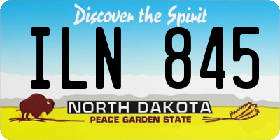 ND license plate ILN845
