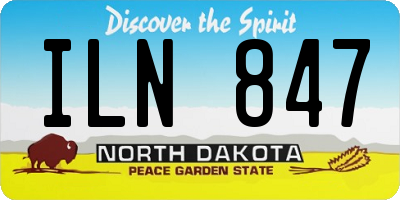 ND license plate ILN847
