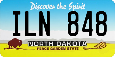 ND license plate ILN848