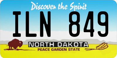 ND license plate ILN849