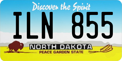 ND license plate ILN855
