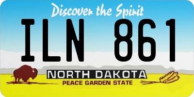 ND license plate ILN861