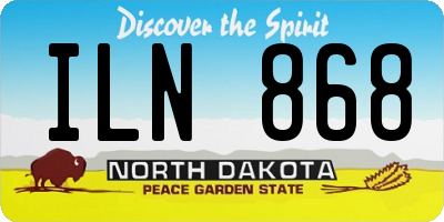 ND license plate ILN868