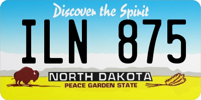 ND license plate ILN875