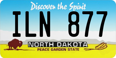 ND license plate ILN877