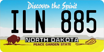 ND license plate ILN885