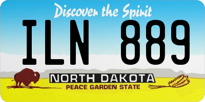 ND license plate ILN889