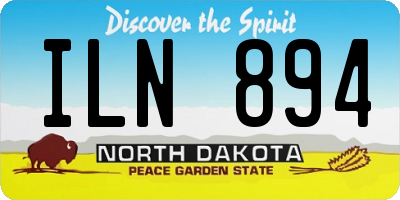 ND license plate ILN894