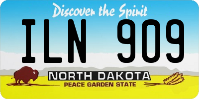 ND license plate ILN909