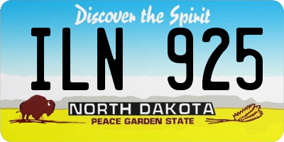 ND license plate ILN925