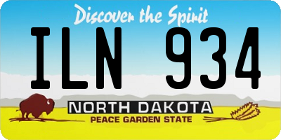 ND license plate ILN934