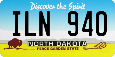 ND license plate ILN940