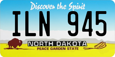 ND license plate ILN945