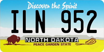 ND license plate ILN952