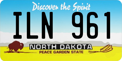 ND license plate ILN961