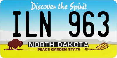 ND license plate ILN963