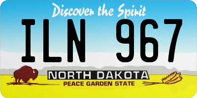 ND license plate ILN967