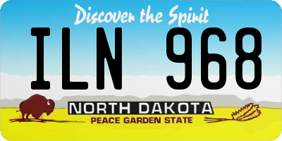 ND license plate ILN968