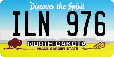 ND license plate ILN976