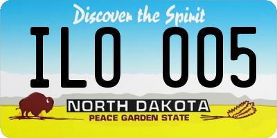ND license plate ILO005