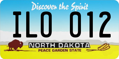 ND license plate ILO012