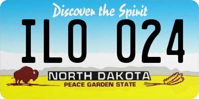 ND license plate ILO024