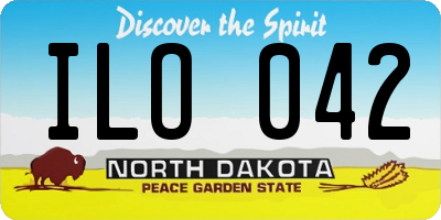 ND license plate ILO042