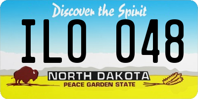 ND license plate ILO048