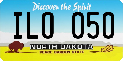 ND license plate ILO050
