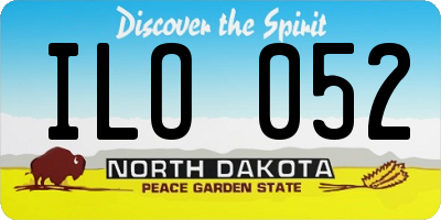 ND license plate ILO052